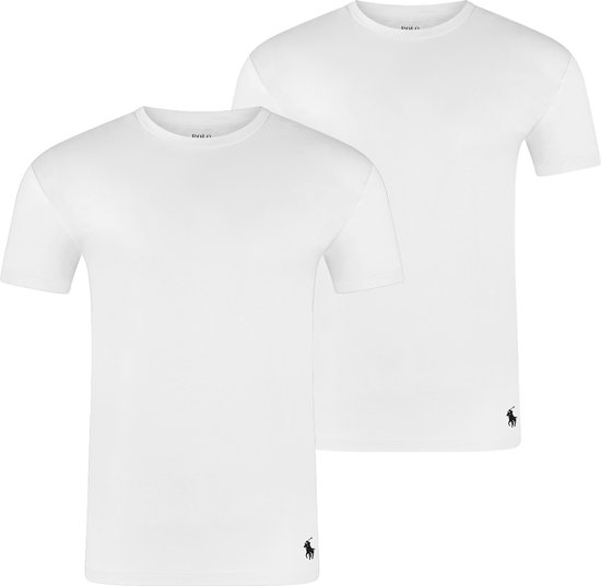 Polo Ralph Lauren Heren T-Shirt CLASSIC CREW NECK 2-pack regular fit Wit Ronde Hals Volwassenen