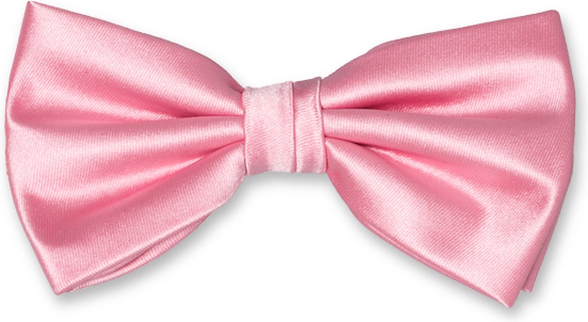 E.L. Cravatte Strik - Lichtroze - Satijn Polyester Vlinderdas