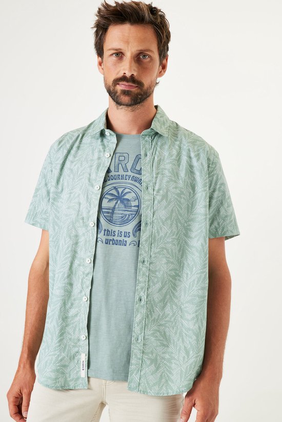 GARCIA Heren Overhemd Groen - Maat L