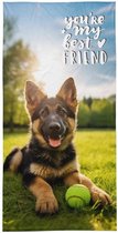 strandlaken Herder Hond Badlaken- 70x140 cm Katoen