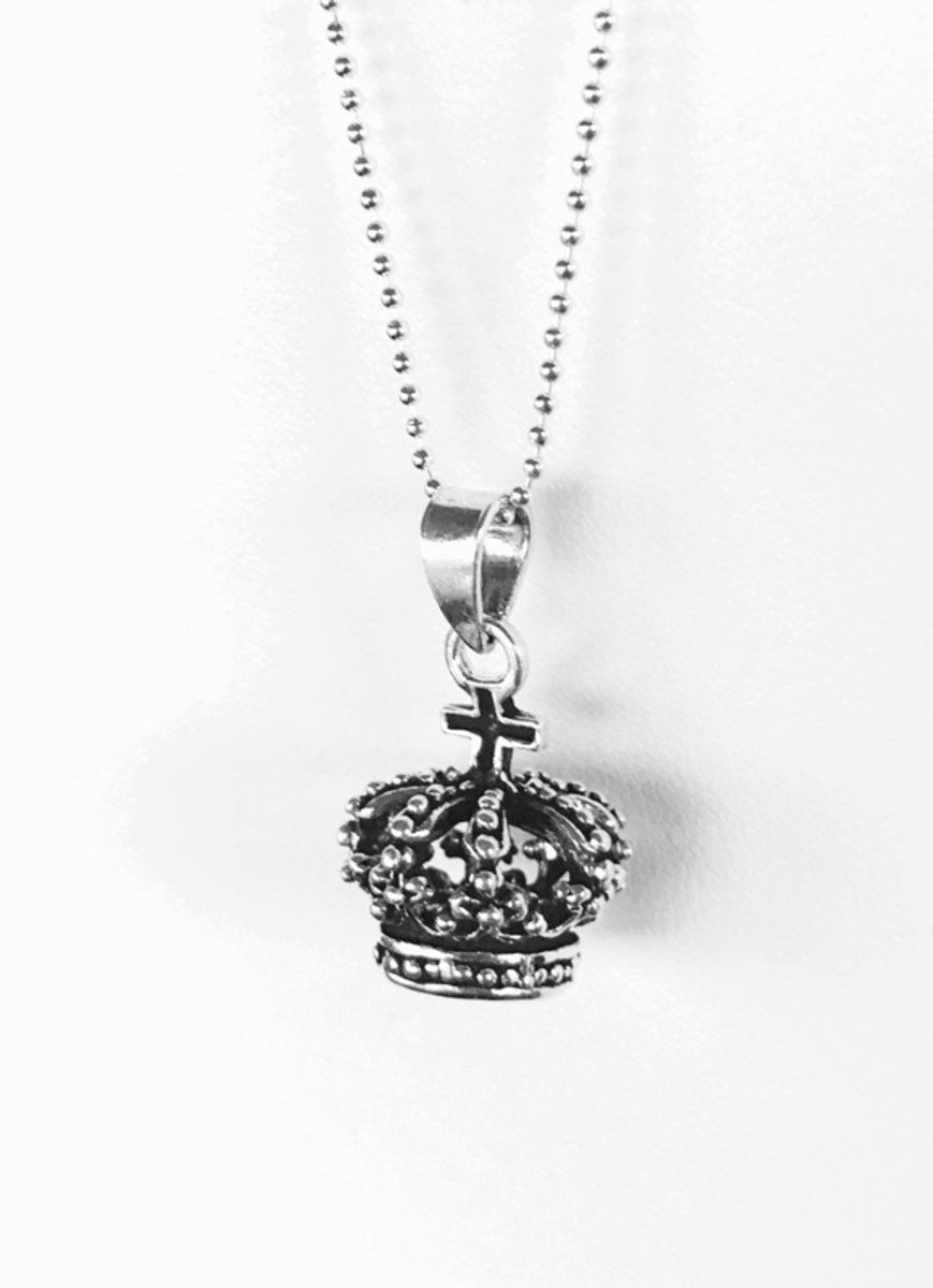 Zilveren Crown ketting