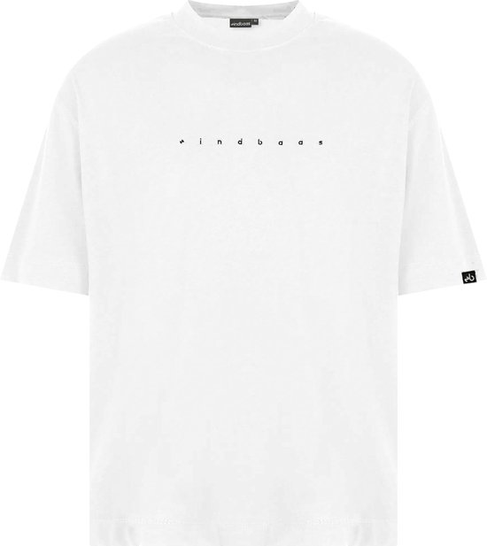 Oversized T-Shirt - eindbaas - White/Black - Heavyweight - Maat XXL