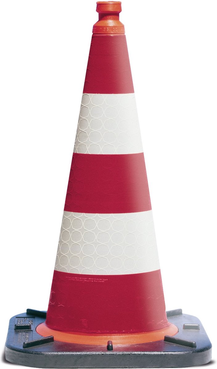 MORION Reflexkegel 500 mm - Rood/Wit - Onbreekbaar en Weerbestendig