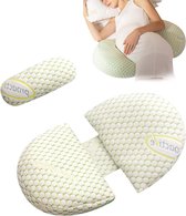 U-vormig zwangerschapskussen voor zijslapers - Ondersteunt rug, heupen, benen en buik - Met afneembare katoenen hoes Pregnancy pillow