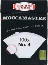 Moccamaster Filters - Filtres à café - Blanc - No. 4 - 100 pièces