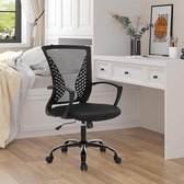 Ergonomische bureaustoel - bureaustoel met hoge rugleuning, verstelbare lendensteun, 60D x 56W x 100H centimetres