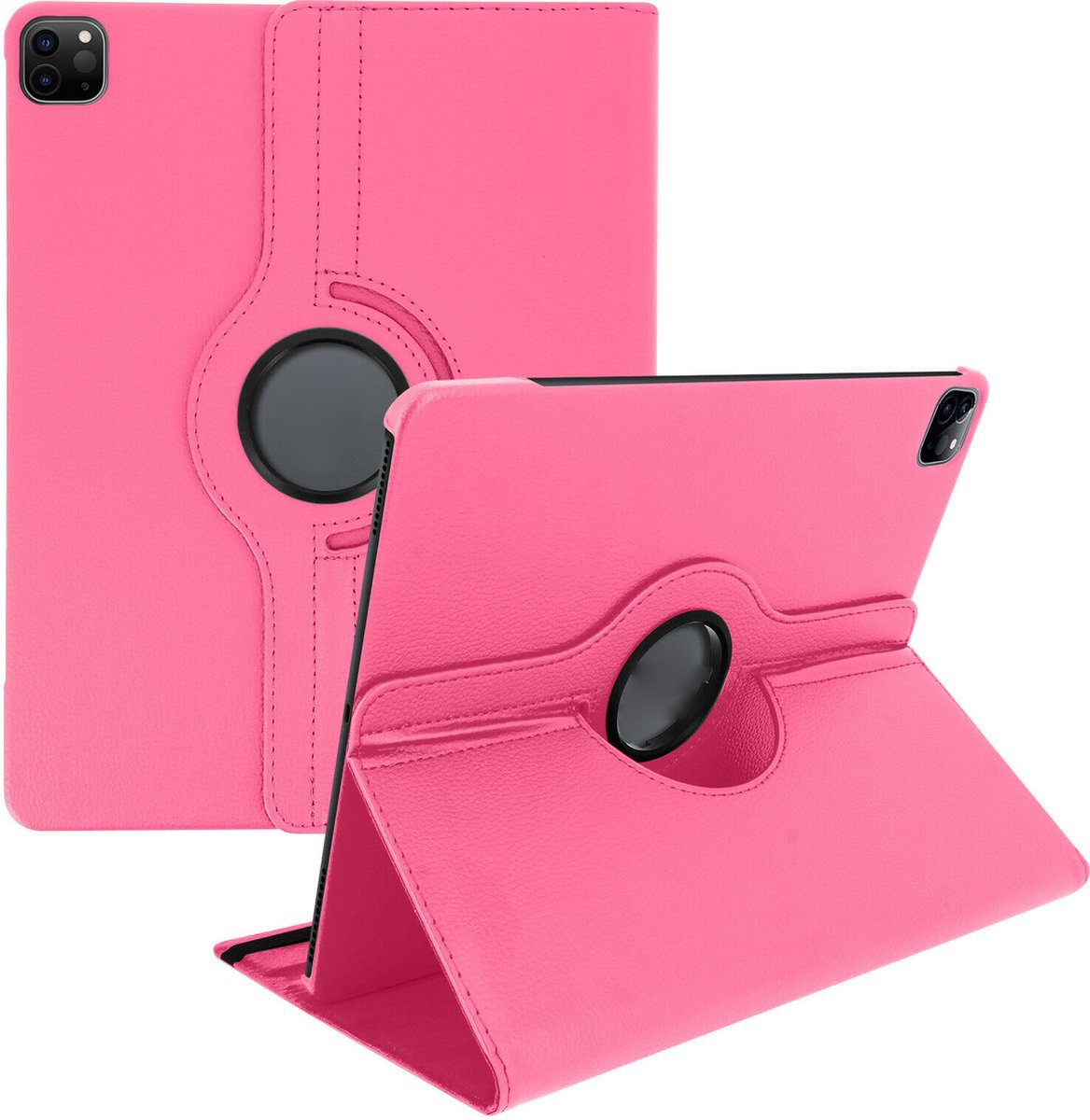 Hoes Geschikt voor Apple iPad Pro Hoes 2e Generatie - 11 inch (2021) - Tablet Case - Smart Cover Fel Roze