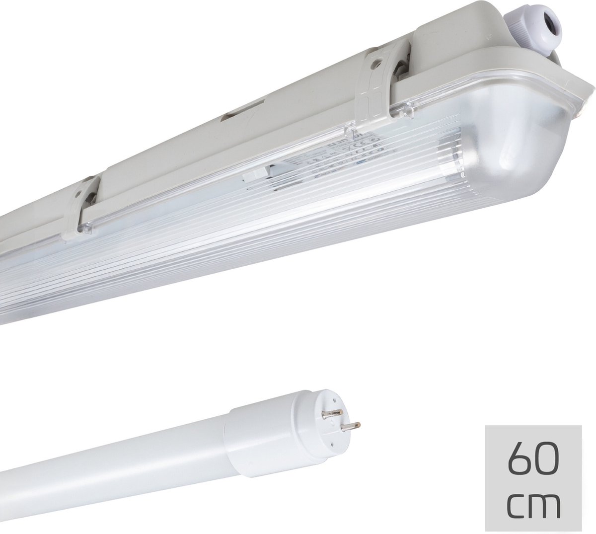 LED's light by Shada LED's Light LED TL armatuur 60 cm compleet met LED TL buis - 900 lm - Tl-buizen - Tl-armaturen Wit