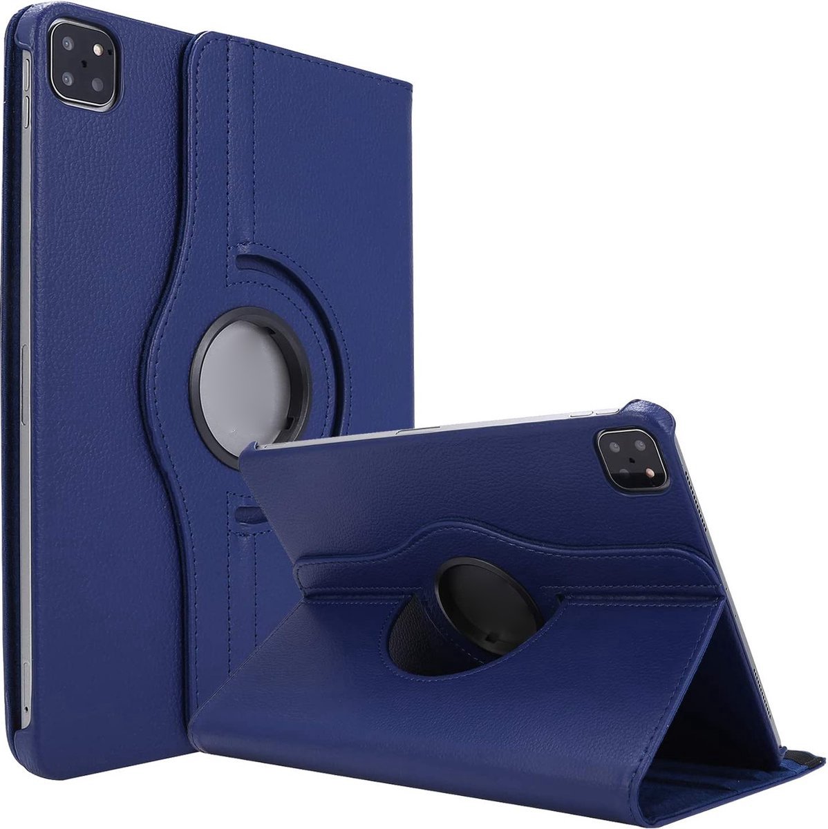 Hoes Geschikt voor Apple iPad Pro Hoes 2e Generatie - 11 inch (2021) - Tablet Case - Smart Cover Donker Blauw