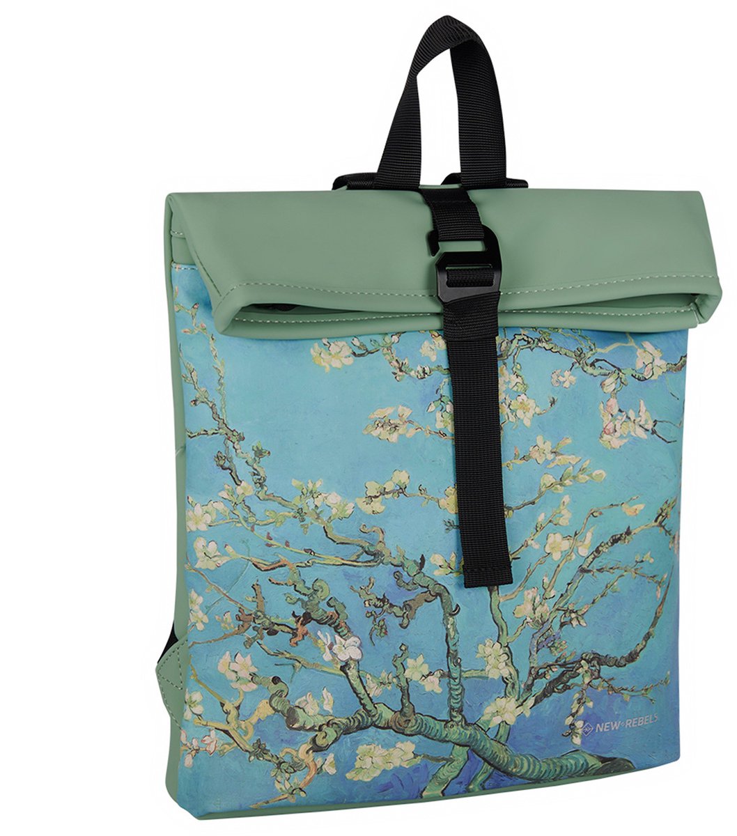 New Rebels Mart Art Los Angeles Amandelbloesem Mini 7L Rugzak Rolltop Waterafstotend
