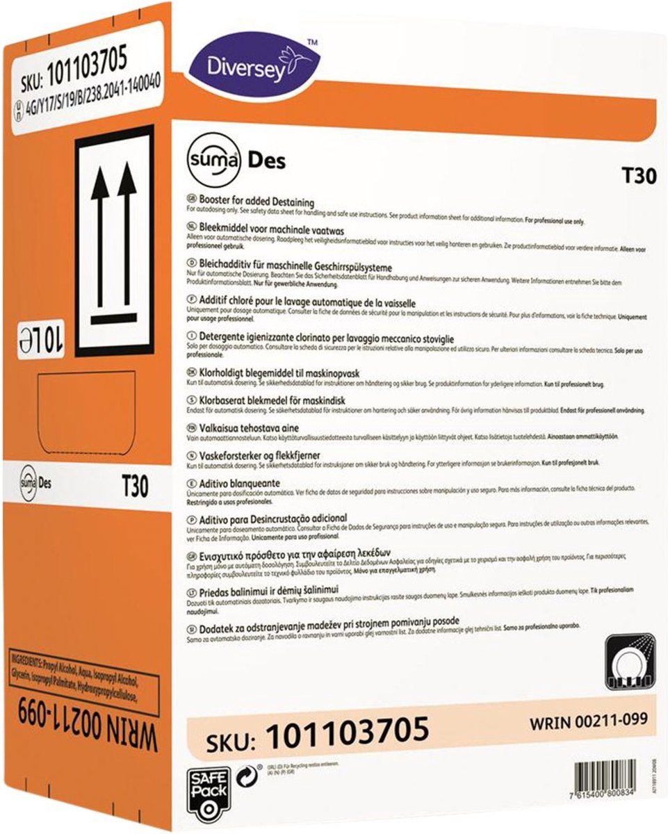 Suma Vaatwasmiddel des t30 vloeibaar safepack 10 liter