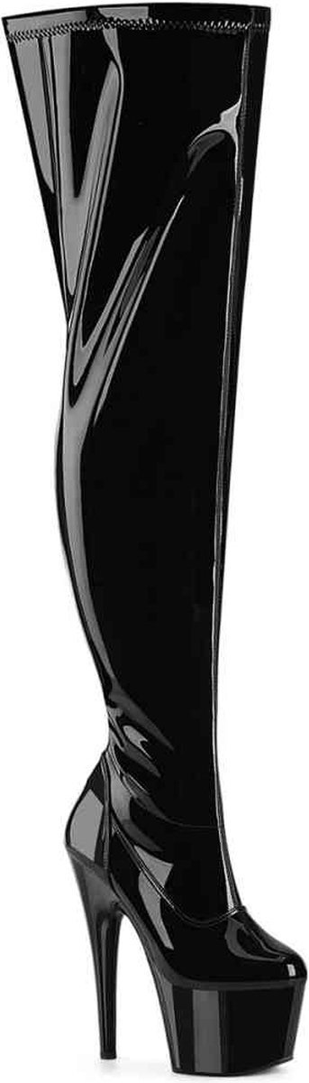 Pleaser - ADORE3000WCF Plateau Overknee Laarzen - US 12 - 42 Shoes - Zwart