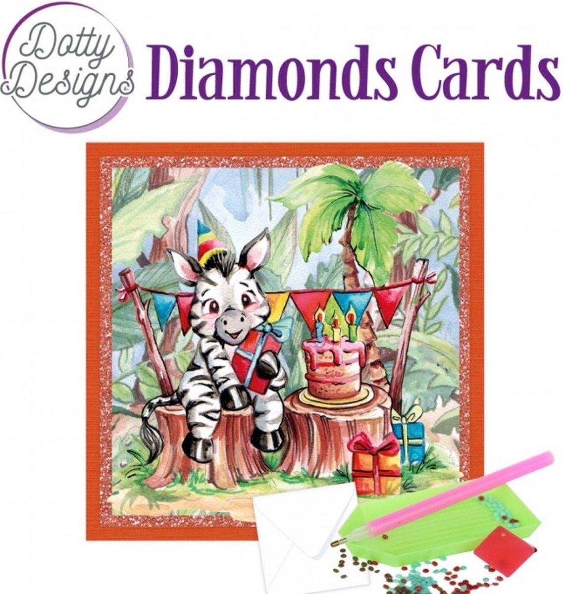 Diamond Painting Dotty Design Diamonds Cards | Zebra Party