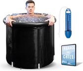 Opvouwbaar Ijsbad XXL (85cm) met Thermometer, 2 afdekhoes en E-Book - Ultieme Koudetherapie en Wellness - Ijsbad - Dompelbad - Ice Bath - IJsbad Wim Hof - Inklapbaar Bad - Zitbad - Bath Bucket