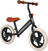 Loopfiets -12 inch - EVA banden -Lekvrij-Slijtvast- Balance Bike- Mat Zwart- Jongens en Meisjes