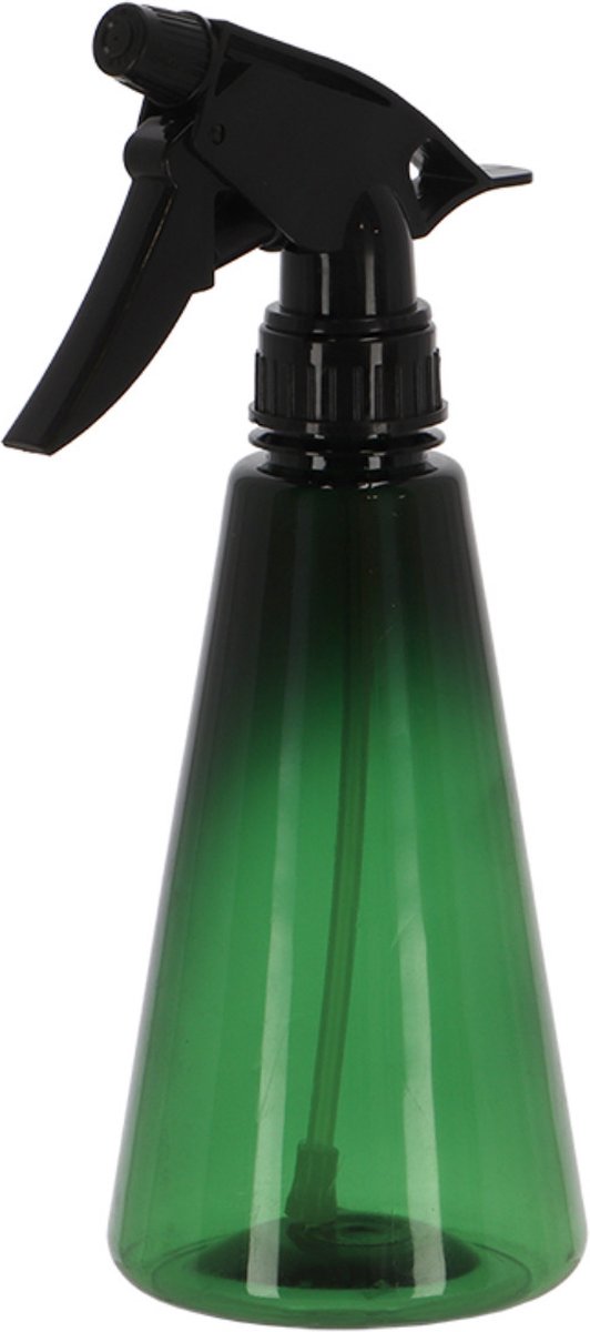 Esschert Design plantenspuit vernevelaar PET smaragdgroen zwart kegelvorm 21 cm