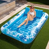 Opblaasbare Zonnebank voor Volwassenen - Zwembadvlot - Opblaasbed - Comfortabel Drijvend Platform - Zomerse Ontspanning - Waterplezier