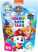 Paw Patrol Badspeelgoed - Kleurtabletten - Bruisballen voor Bad - Bruisballen Kind - Badbom - Bath Bombs - Bruisballen Kinderen - Badtabs - 9 x 16gr