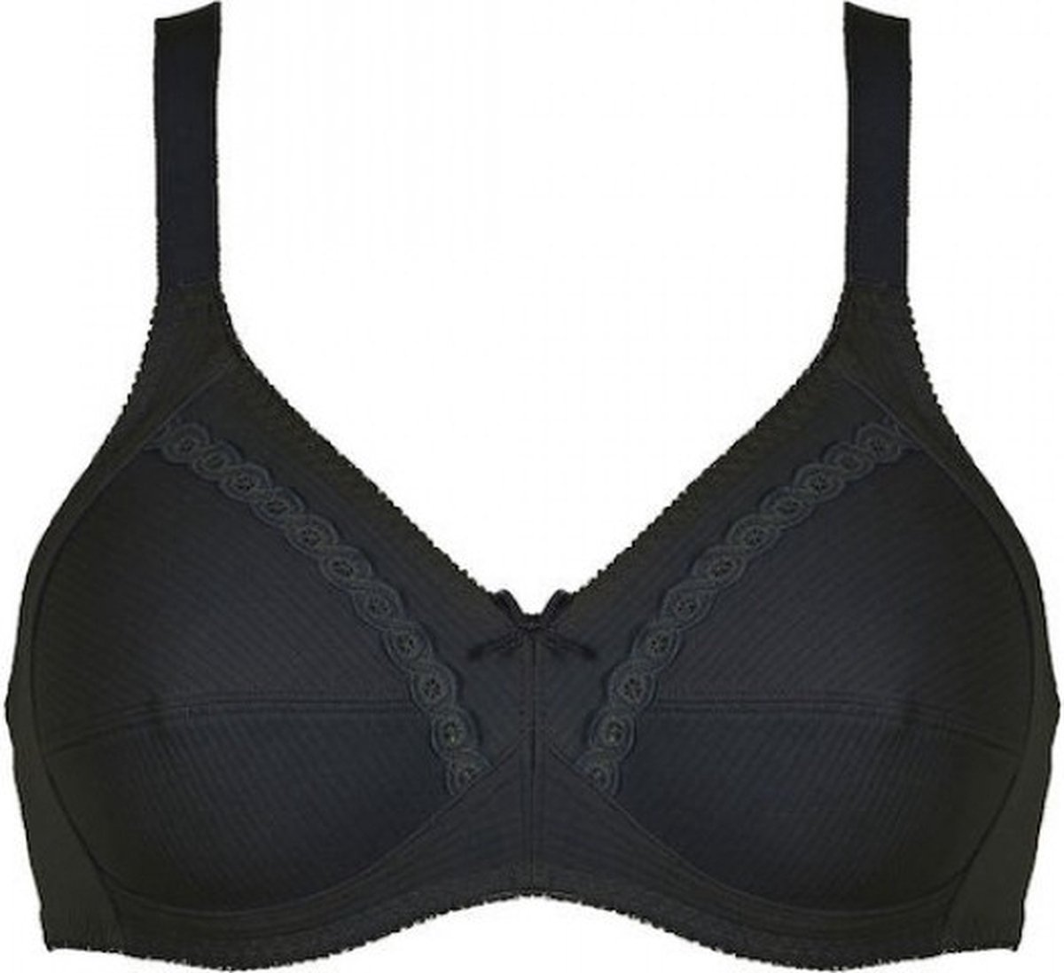 Naturana katoenen soft BH zonder beugels 75D zwart