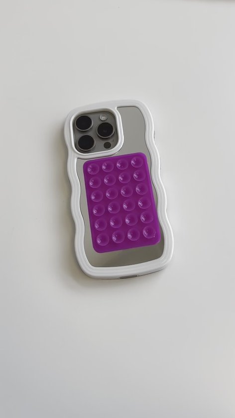 xoxo Wildhearts telefoonsticker - Stick On Me Square - Light Pink - Selfiesticker TikTok - Zuignap telefoonhoes telefoon sticker - Sticky sticker - Octobuddy Popsocket - Telefoonhouder - Vierkant - Licht Roze