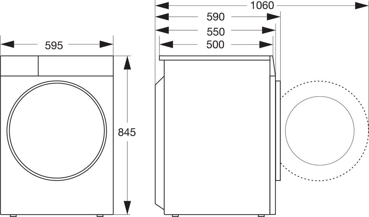 Hisense WF3S9043BW3 9 kg met ConnectLife thumbnail 6