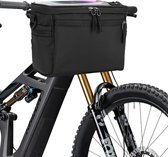 Support téléphone portable vélo étanche, sacoche de guidon vélo, sacoche de vélo guidon avec adaptateur de guidon, écran tactile et bandoulière amovible, pour vélos et vélos électriques