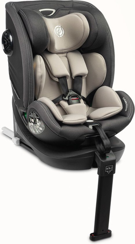 iSize Autostoel Isofix Groep 0+1+2+3 draaibaar vanaf de geboorte tot 12 jaar GRAY