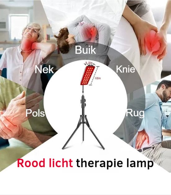 Infraroodlamp - Infrarood Lamp - Infrarood Lamp Voor Spieren - Infrarood Lamp Gewrichten - Hoogte Instelbaar - Zwart - Merkloos