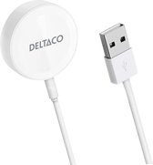 Deltaco AWC-100 USB Oplaadkabel Geschikt voor Apple Watch - USB - 1 Meter Kabel - Wit