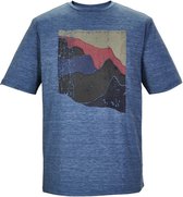 Killtec heren shirt - shirt - korte mouwen - 41324 - blauw met print - maat L
