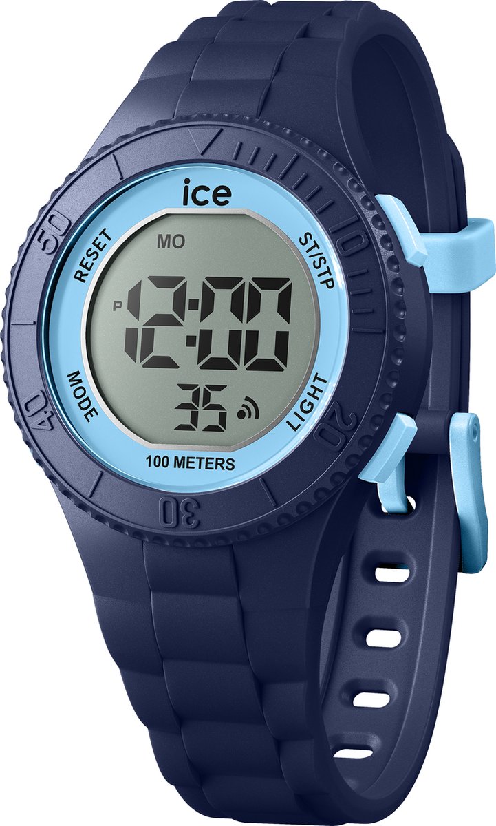 Ice Watch ICE digit - Duo blue 021940 Horloge - Siliconen - Blauw - Ø 34 mm
