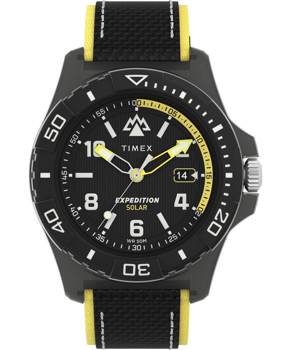 Timex Freedive Ocean TW2V66200 Horloge - Textiel - Zwart - Ø 46 mm