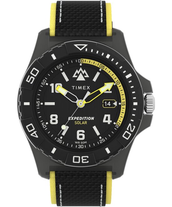 Timex Freedive Ocean TW2V66200 Horloge - Textiel - Zwart - Ø 46 mm