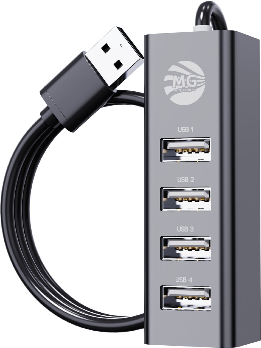 MG – USB-C Adapter 4 in 1 – Adapter Met 4 poort USB 2.0 HUB + 480MBP 0.8 Meter
