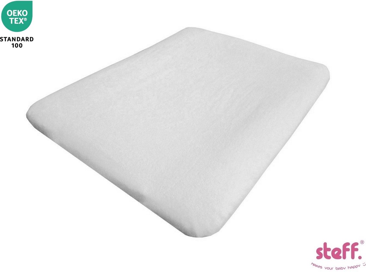 Stefano fashion - aankleedkussenhoes - badstof - 50x70 cm - wit