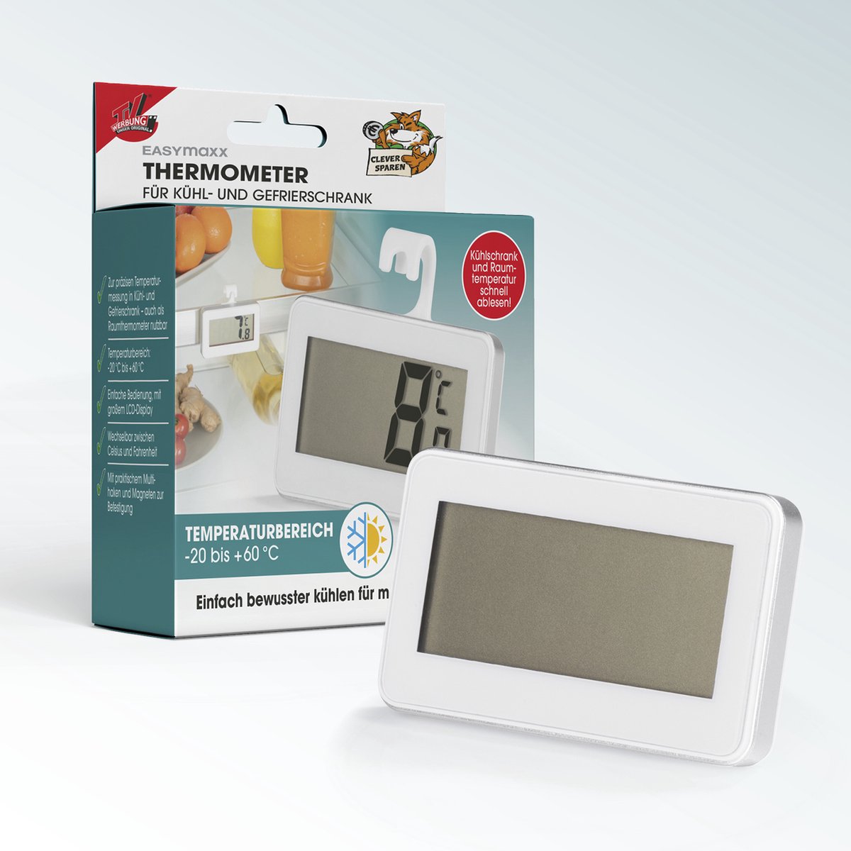 EASYmaxx thermometer voor koelkast 3V wit