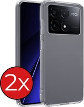 Hoesje Geschikt voor Xiaomi Poco X6 Pro 5G Hoesje Siliconen Case Hoes - Hoes Geschikt voor Xiaomi Poco X6 Pro Hoes Cover Case - Transparant - 2 PACK