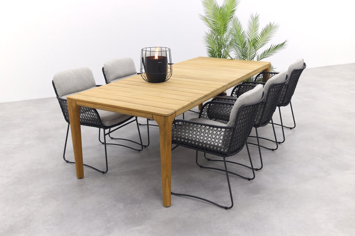 4 Seasons Aprilla - antraciet / Liam tuinset - 240x100 cm.