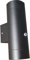 Olucia Marcos - Moderne Buiten wandlamp met schemersensor - Aluminium - Zwart