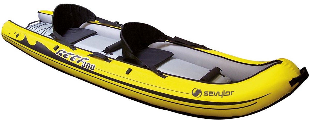 SEVYLOR - Kajak - zit bovenop Explorer Reef 300 - 2 personen geel met tas