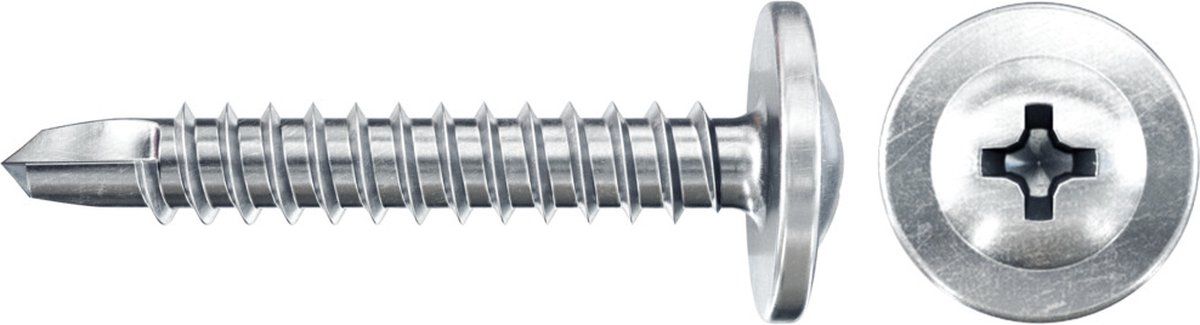 FIS plaatschroef FPS-FPB, staal, le 13mm, el verz, laagbol m/flens