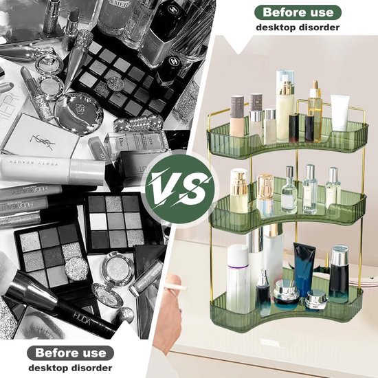 Make-up organizer, draaibare cosmetica-organizer, skincare organizer ...