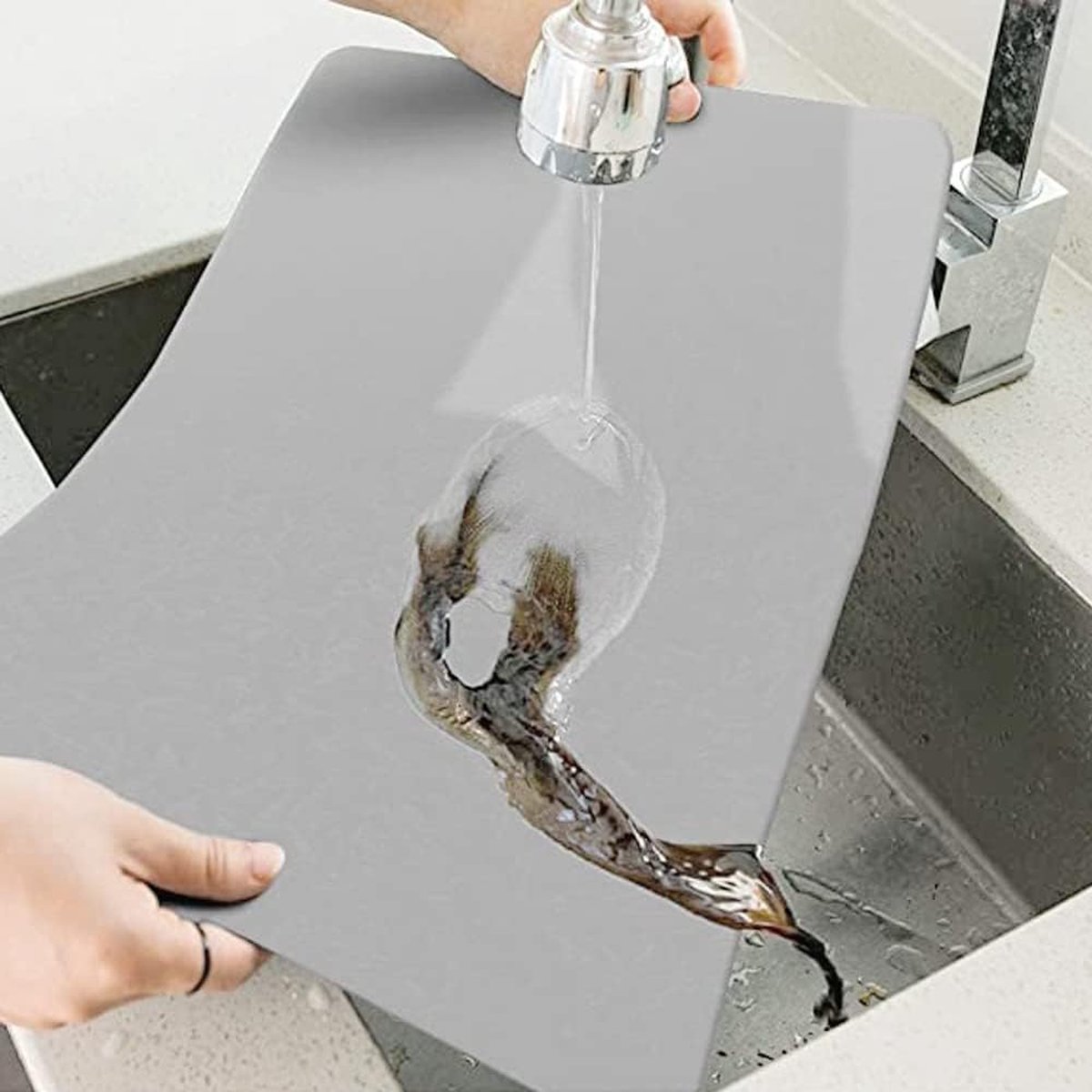 JJUNW 2 stuks siliconen placemats, 20 x 24 cm, antislip knutselonderlegger, schilderonderlegger voor kinderen, afwasbaar, multifunctionele siliconen onderlegger voor placemat, knutselen