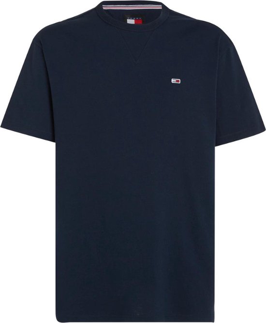 Tommy Hilfiger TJM Slim Rib Detail Heren T-Shirt - Donkerblauw - Maat XL