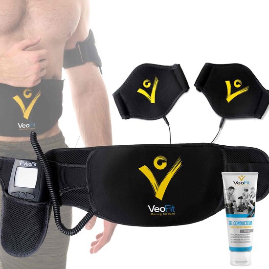 VEOFIT EMS-buikgordel met toningbanden voor armen en benen