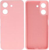 Hoesje Geschikt voor Xiaomi Redmi 13C 4G - Fashion Telefoonhoesje Backcover - Siliconen Hoesje - Roze