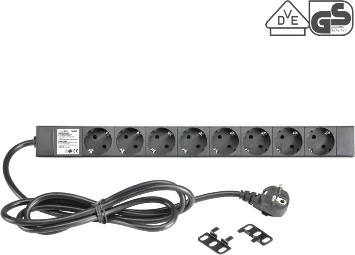 Adam Hall 87471 19 inch stroomverdeler 1U