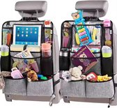 Venneweide - Organisateur de siège de voiture luxueux et solide avec support pour tablette - Organisateur de voiture - Pour bébé et enfants - beaucoup d'espace de rangement - convient entre autres pour iPad - Qualité supérieure - gris