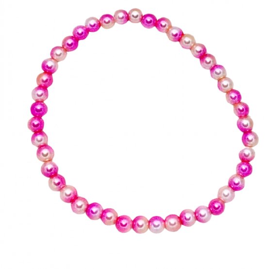 Enkelbandje- roze- stretch- 21 cm-Charme Bijoux