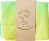 Laura’s Play Cotton - Speeldoek - Regenboog - 90 x 90 cm - Jongleersjaaltje - Jongleerdoekje - Speelzijde - Organisch Katoen